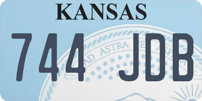 KS license plate 744JDB
