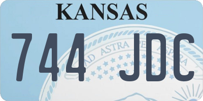 KS license plate 744JDC
