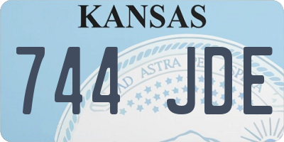 KS license plate 744JDE