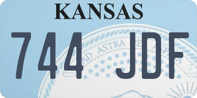 KS license plate 744JDF