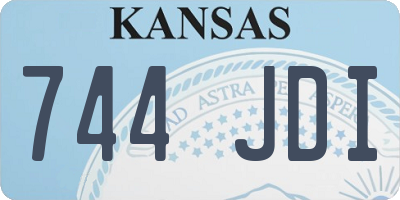 KS license plate 744JDI