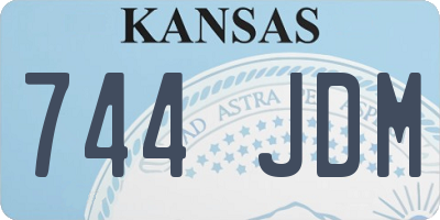 KS license plate 744JDM