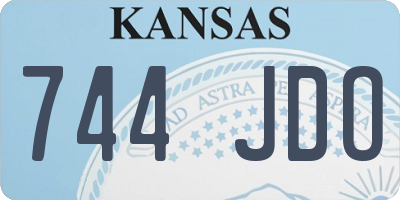 KS license plate 744JDO