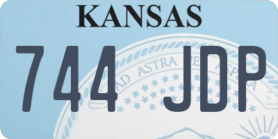 KS license plate 744JDP