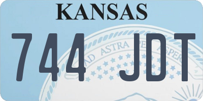 KS license plate 744JDT