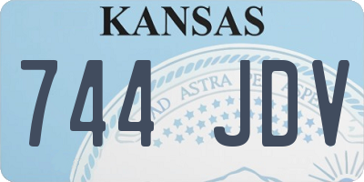 KS license plate 744JDV