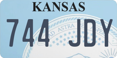 KS license plate 744JDY