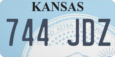 KS license plate 744JDZ