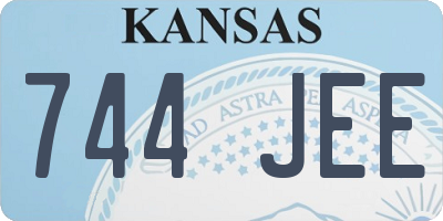 KS license plate 744JEE