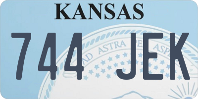 KS license plate 744JEK