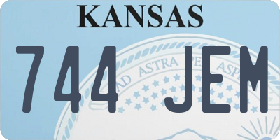 KS license plate 744JEM