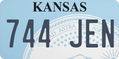 KS license plate 744JEN