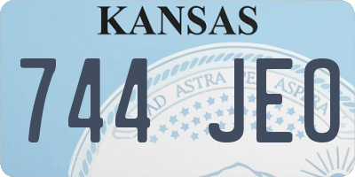 KS license plate 744JEO