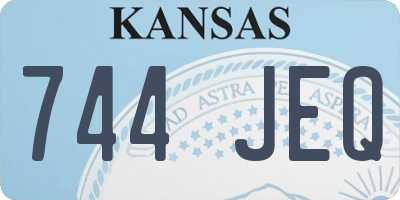 KS license plate 744JEQ