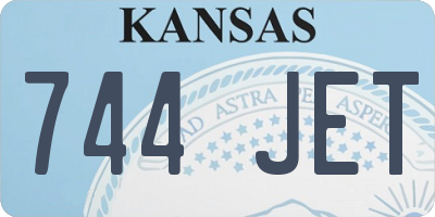 KS license plate 744JET