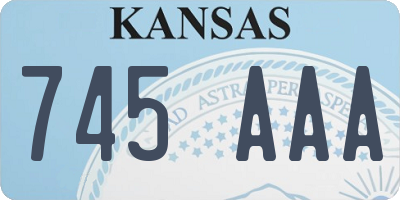 KS license plate 745AAA