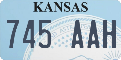 KS license plate 745AAH