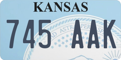KS license plate 745AAK