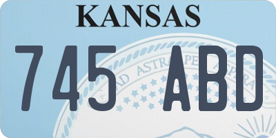 KS license plate 745ABD