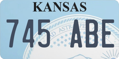 KS license plate 745ABE