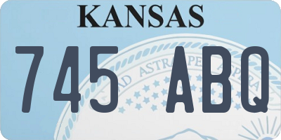 KS license plate 745ABQ