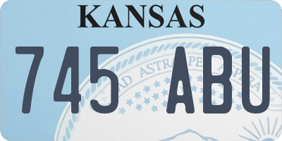 KS license plate 745ABU