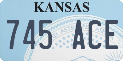 KS license plate 745ACE