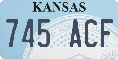 KS license plate 745ACF
