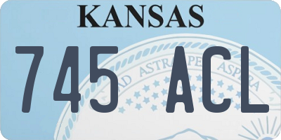 KS license plate 745ACL