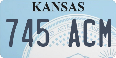 KS license plate 745ACM
