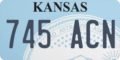 KS license plate 745ACN