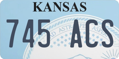KS license plate 745ACS