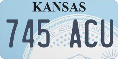 KS license plate 745ACU