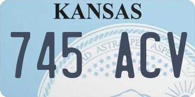 KS license plate 745ACV