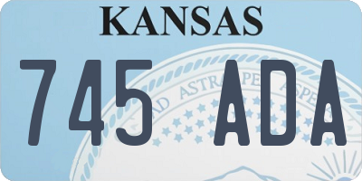 KS license plate 745ADA