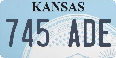 KS license plate 745ADE