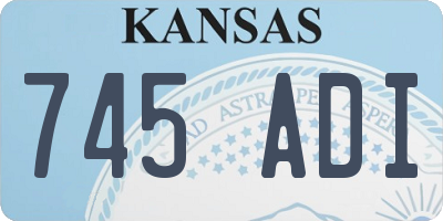 KS license plate 745ADI