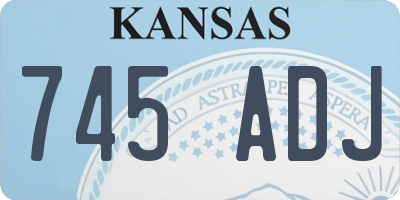 KS license plate 745ADJ