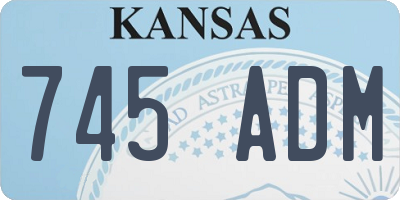 KS license plate 745ADM