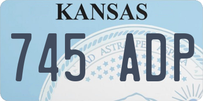 KS license plate 745ADP