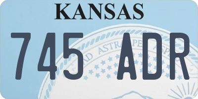 KS license plate 745ADR