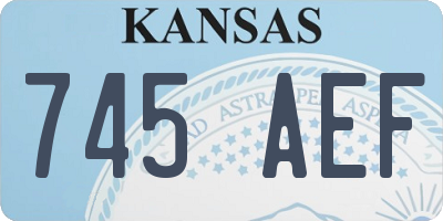 KS license plate 745AEF