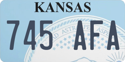 KS license plate 745AFA