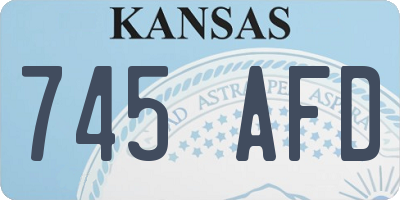 KS license plate 745AFD