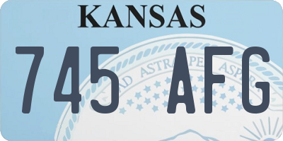 KS license plate 745AFG