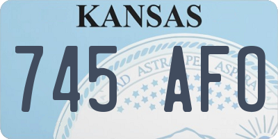 KS license plate 745AFO