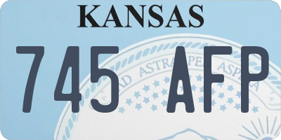 KS license plate 745AFP