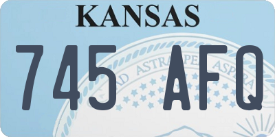 KS license plate 745AFQ