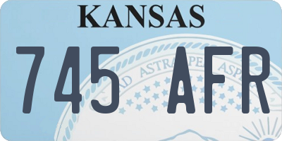 KS license plate 745AFR