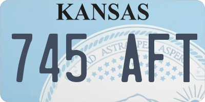 KS license plate 745AFT